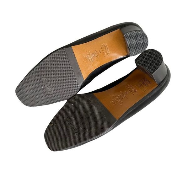 Valleverde Italy Ballet Style Slip On Pumps Heels Shoes Block Heels Black 39 - Picture 9 of 11